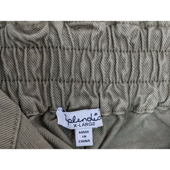 Splendid Jean Shorts Green Belted Paperbag High Rise Denim NWT Size XL - Picture 9 of 11